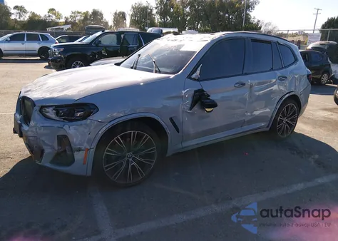 2022 BMW X3 Sdrive30I z USA, uszkodzony, nr VIN 5UX43DP09N9L67017
